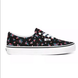 Vans era ditsy floral black pink sneaker shoes